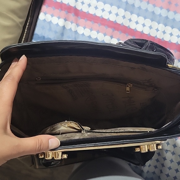 Shiny plaid handbag - Picture 6 of 8